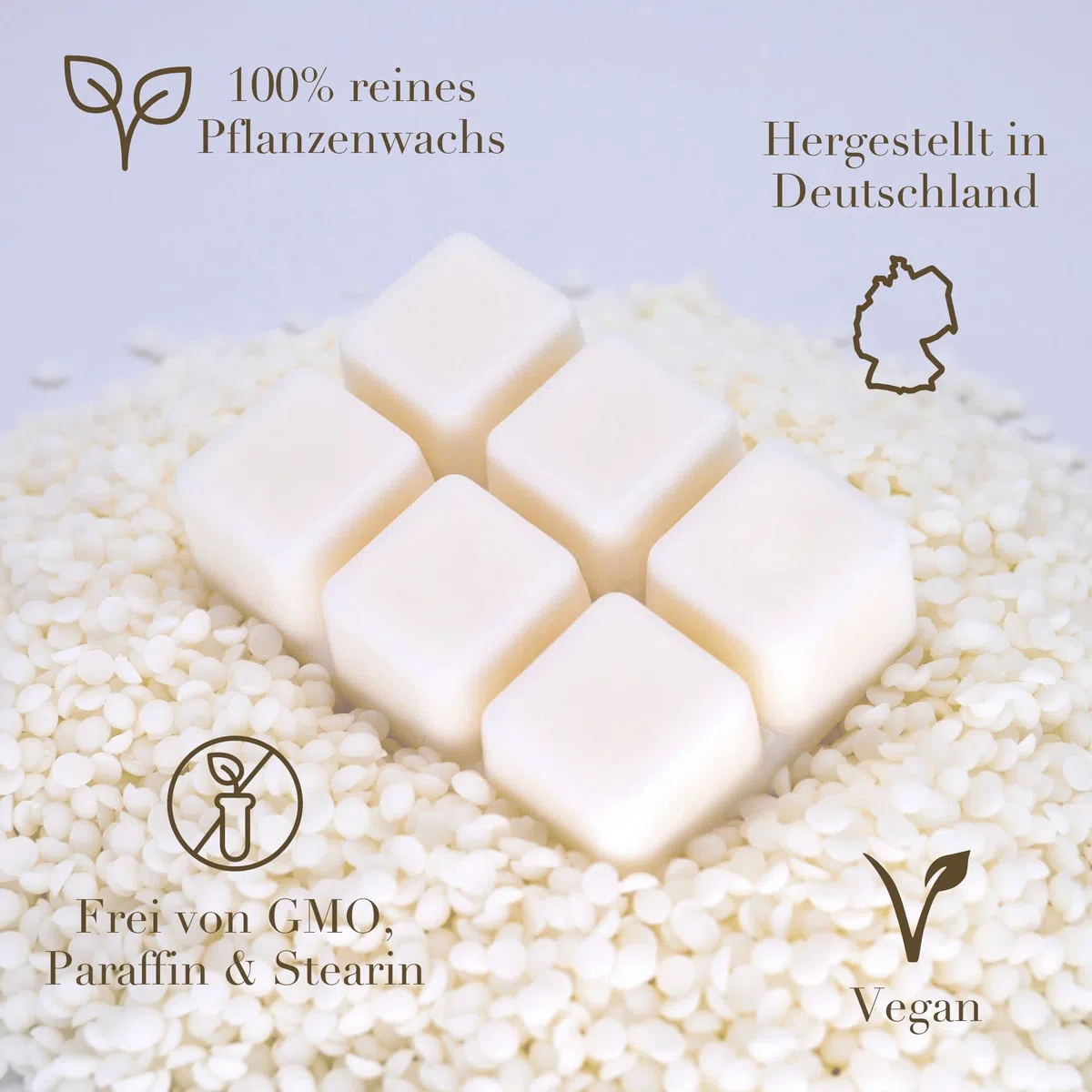 Interluxe Duftmelt Wachsmelt Clean Cotton angenehm duftend Waxmelt 100% pflanzlich Duftwachswürfel für Duftlampe Wachs mit Duftöl Indoor Melts Duftwachs für Aromalampe
