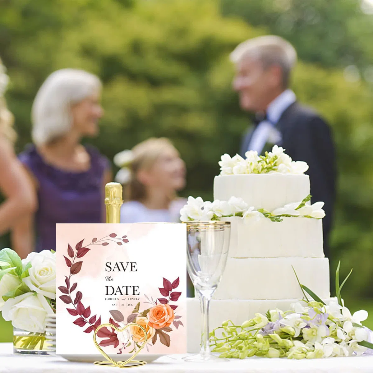 CDIYTOOL Tischkartenhalter in Herzform, Tischkartenhalter für Hochzeit, Tischnummernhalter, Fotohalter, Bilderständer, Clips für Jahrestag, Party, Geburtstag, Büro, 100 Stück (Gold)