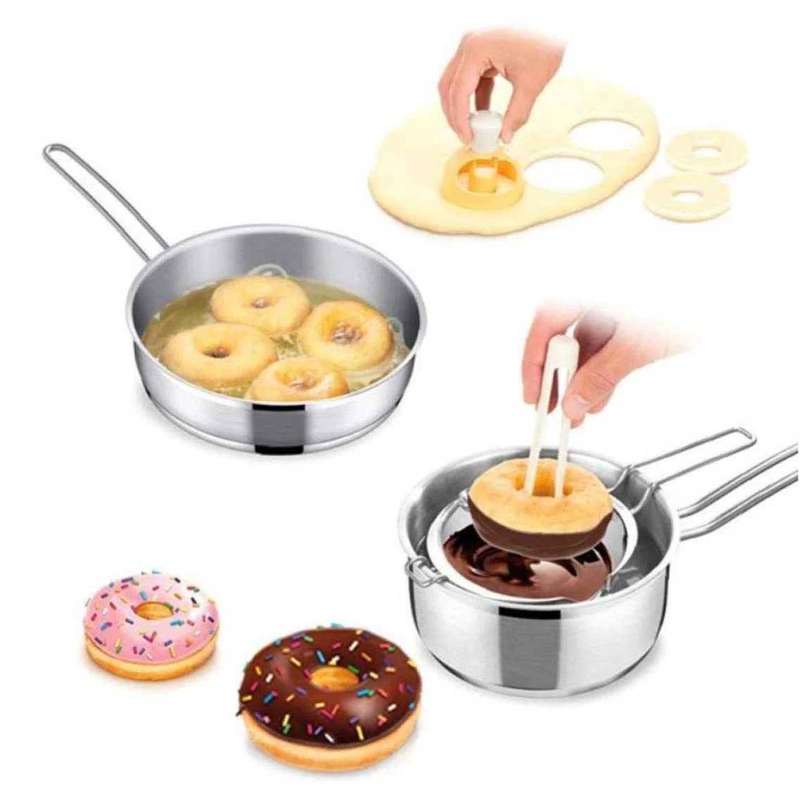 1pc Donut-Kuchen-Form DIY Donut Maker Brotschneider Desserts Gebäck Backwaren Küche Bakeware