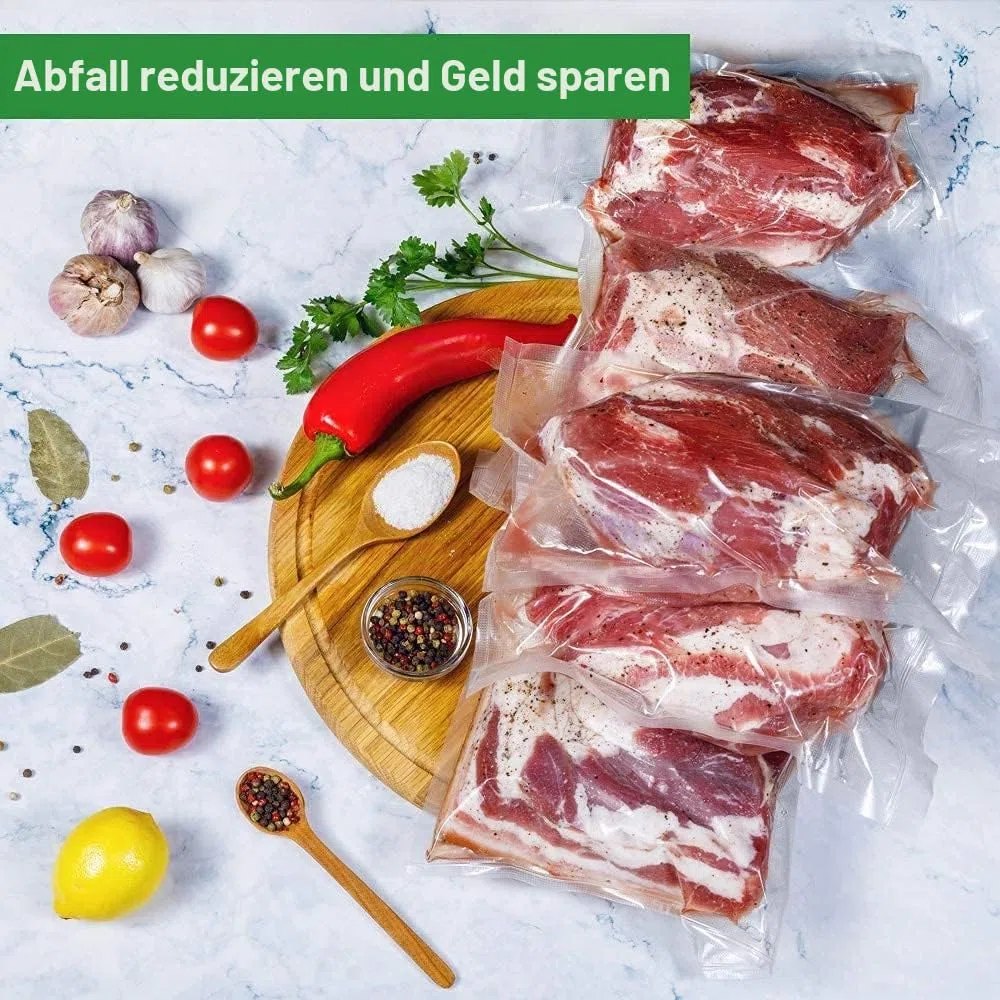 Accenter Vakuumierbeutel 20x30cm/100 Beutel 210 Microns Profi Vakuumierfolie für Vakuumierer & Lebensmittel Vakuumiergerät, BPA-frei, Sehr Stark, Kochfest, Sous Vide geeignet, Wiederverwendbar