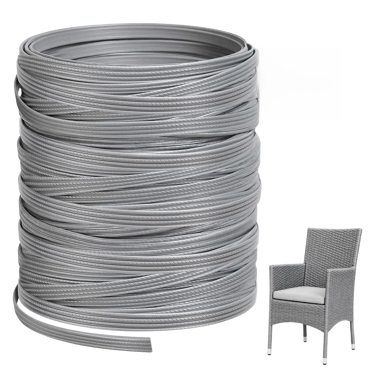 65m Kunststoff Gewebtes Rattan Reparaturmaterial Flach Gewebtes PE-Rattan von Rattanmöbeln Rattanweben für Outdoor Rattan Möbel Reparatur,Rattan-Stuhl, Tischkorb