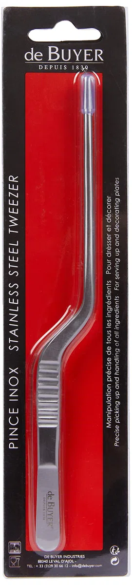 De Buyer 4237.20 Zange Grand Ellenbogen-Präsentation Edelstahl grau 20 cm