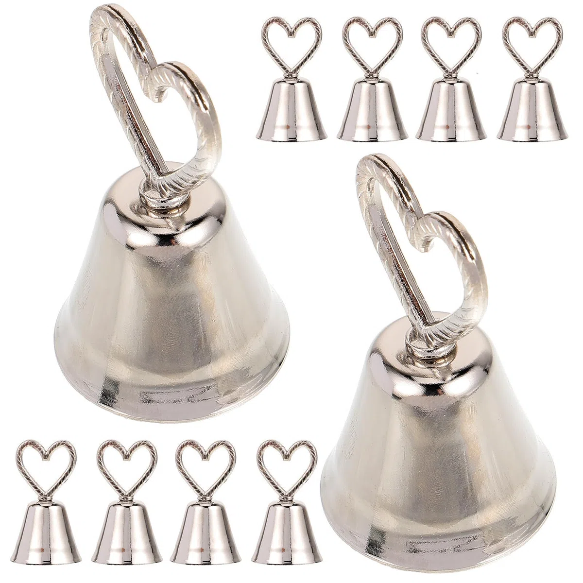 UKCOCO 10stücke Teiliges Metall Tischkartenhalter mit Glockenform Stabile Foto Tischmenu Clips für Hochzeit Tischdeko Vielseitig Einsetzbar als Gastplatz Kartenhalter Zufälliger Stil