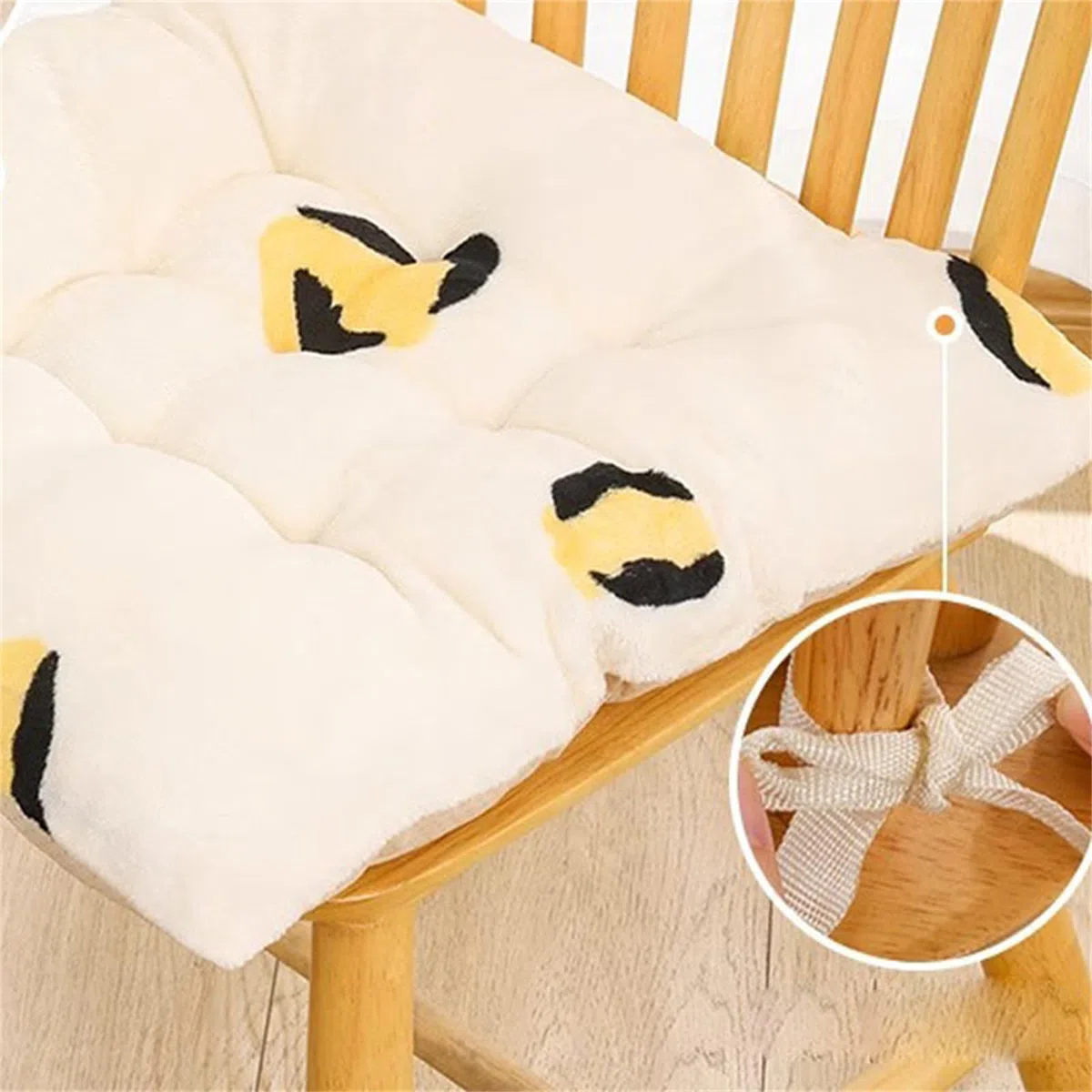 Sitzkissen Kinder Stuhlkissen für Schule, Memory Foam Kissen, Verdicktes PlüSch Sitzkissen, Winter Warm Zu Halten Rutschfeste Sitzkissen für Outdoor & Indoor Gartenstuhl (Kaninchen,40X40 cm)