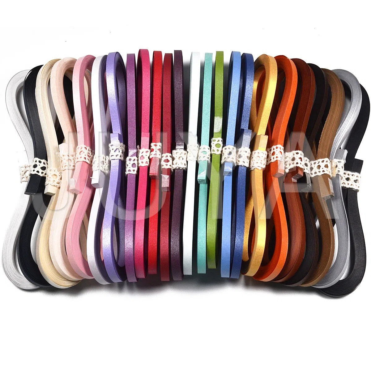JUYA Metallisch Papier Quilling Set 2/3/5/7/10 mm Breite verfügbar (24 Farben, Breite 2mm)