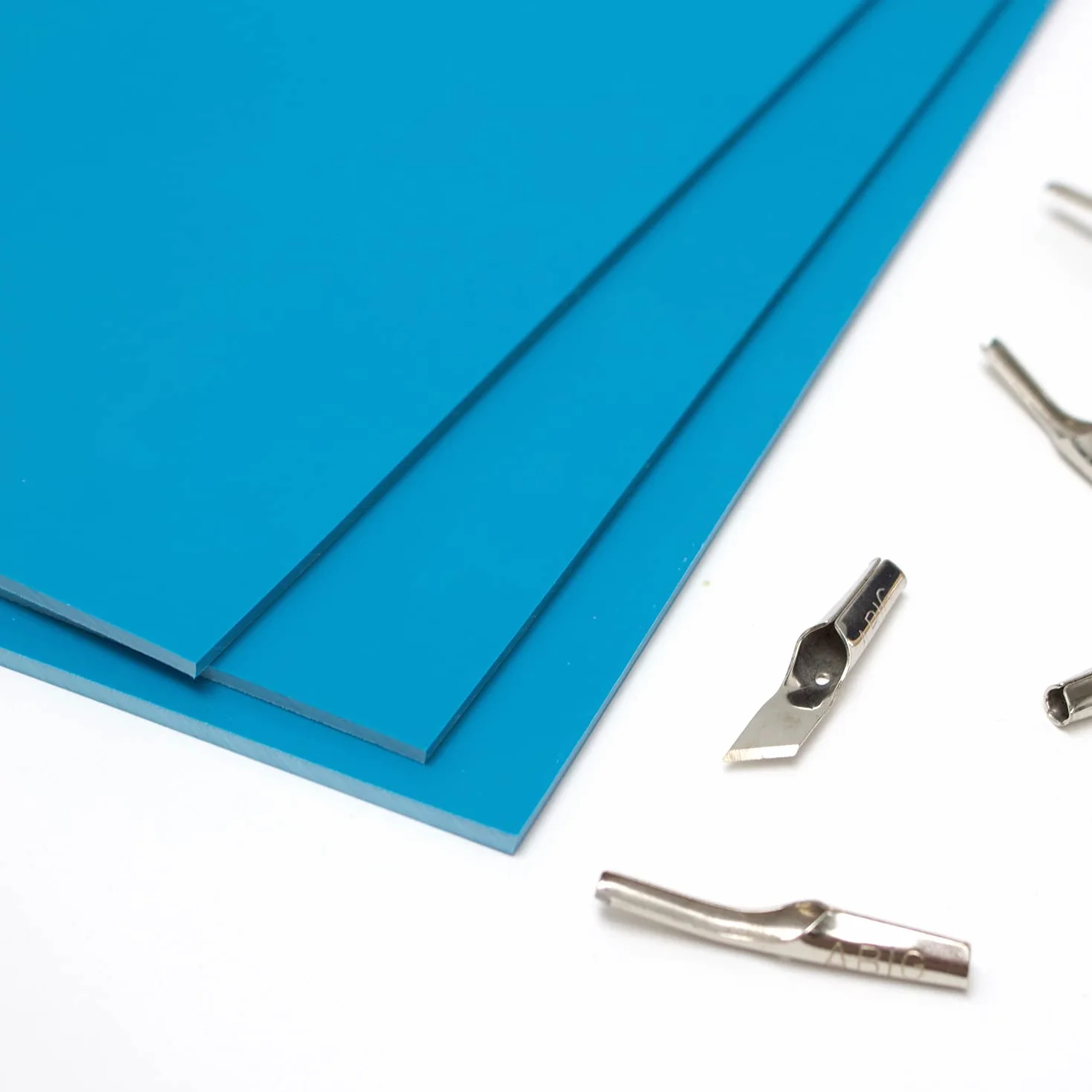Artway Weich Geschnittenes Polymer A4 Blätter - Traditionelle Lino Alternative - Ideal für Druckgrafik/Linoldruck - Packung mit 3 Blättern - Blau
