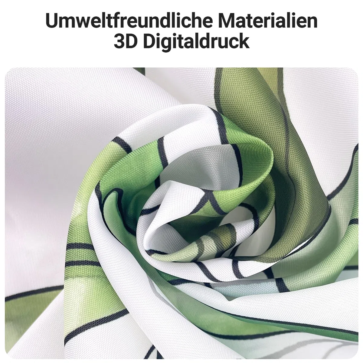 Lerores Duschvorhang 180x180cm, Grün Blätter Antischimmel Textil, Beschwerter Saum Wasserabweisend, Waschbar Polyester Stoff Badevorhänge mit Ösen und 12 Duschvorhangringe für Badezimmer, Badewanne