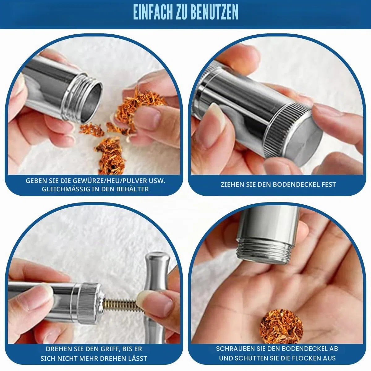 Pollenpresse Edelstahl Pollen T Presse Manuelle Pollenshaker Kräuterpresse für Kräuter Gewürze Knoblauch Pfeffer Salz Pollen Ideal für Kochen Kräuterverarbeitung(64 * 60 * 26mm)