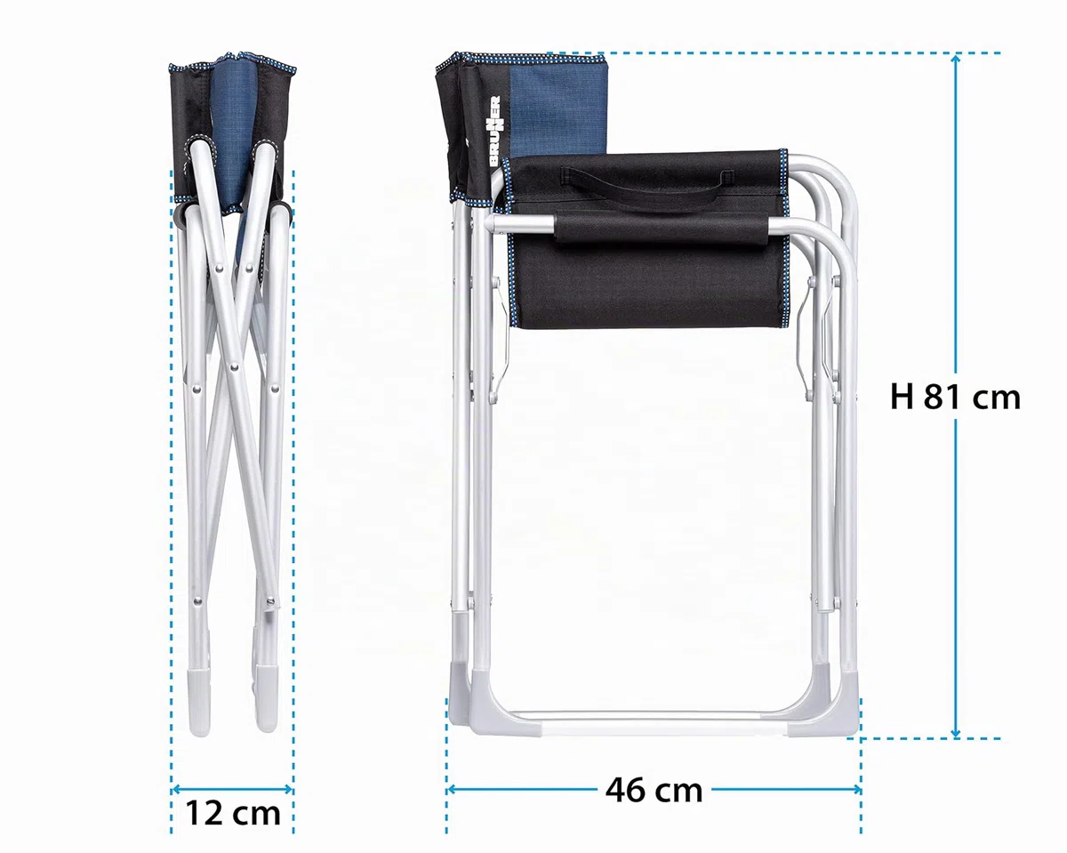 BRUNNER Regiestuhl Captain blau und schwarz