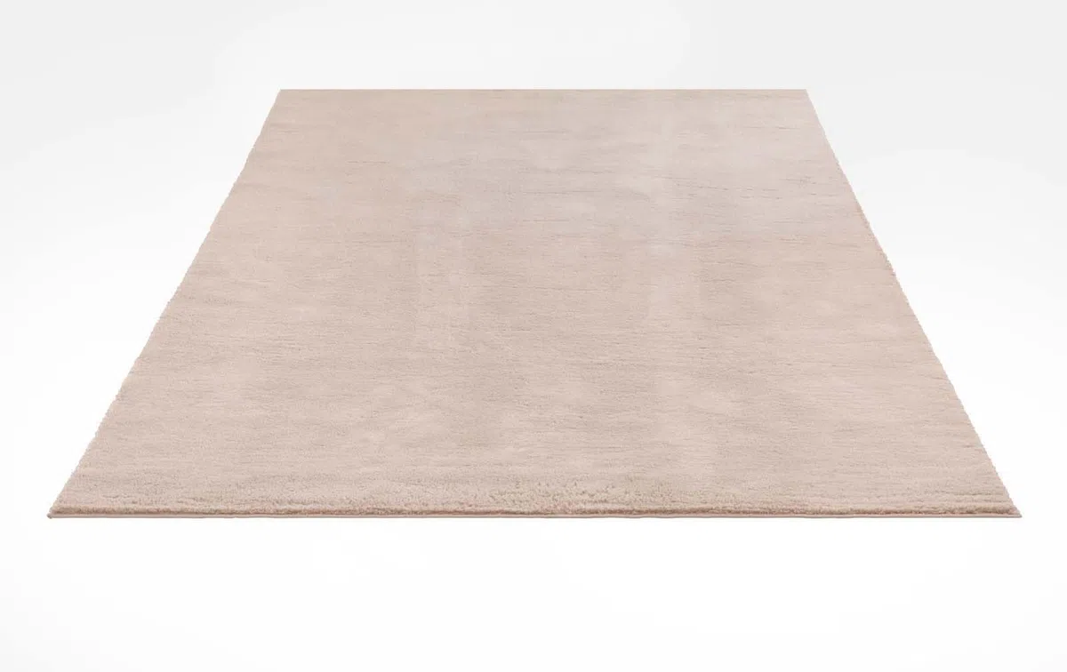 Taracarpet Badematte Fiona rutschfest waschbar Badezimmerteppich sehr weich und als Set kombinierbar Uni New Beige 050x080 cm