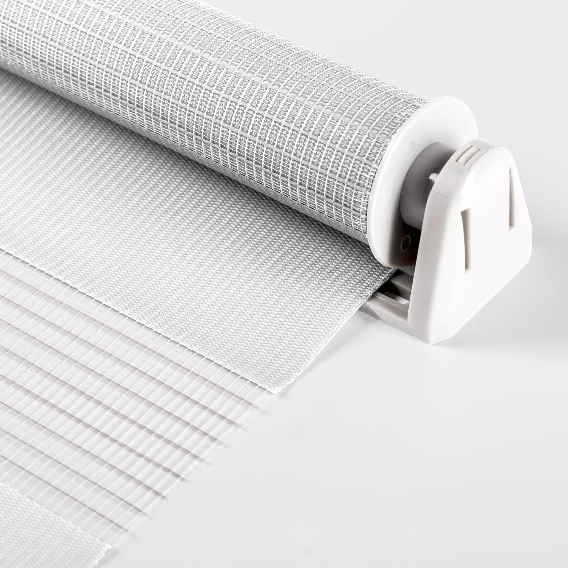 Doppelrollo Klemmfix ohne Bohren 80cm x 130cm Weiß Duo Rollo Klemmrollo Sonnenschutzrollo Fensterrollo für Fenster & Türen Zebrarollo Seitenzugrollo