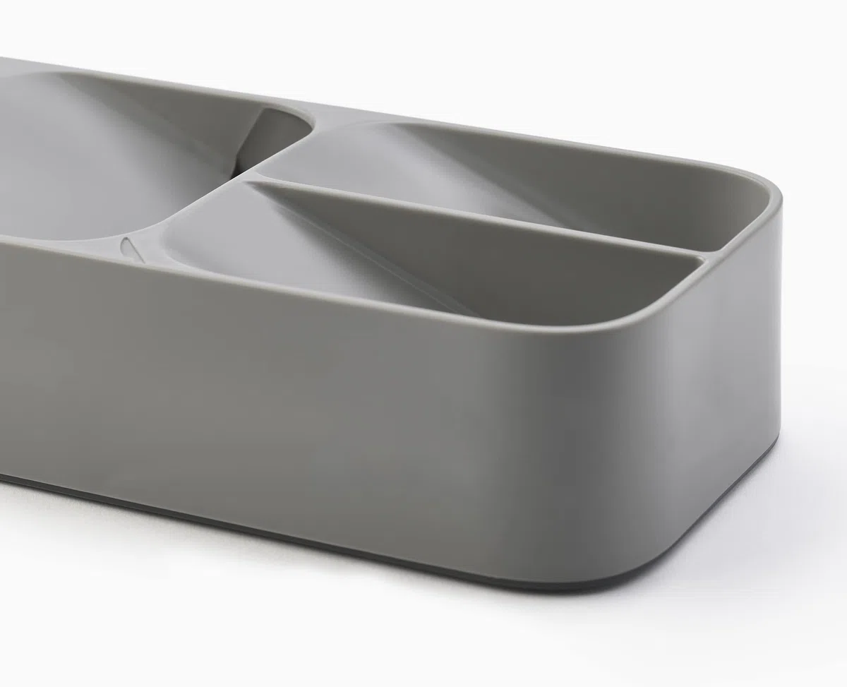 Joseph Joseph Drawer Store - Kompakter Besteckschubladen-Organizer, 5 Fächer, für 24+ Teile - Grau