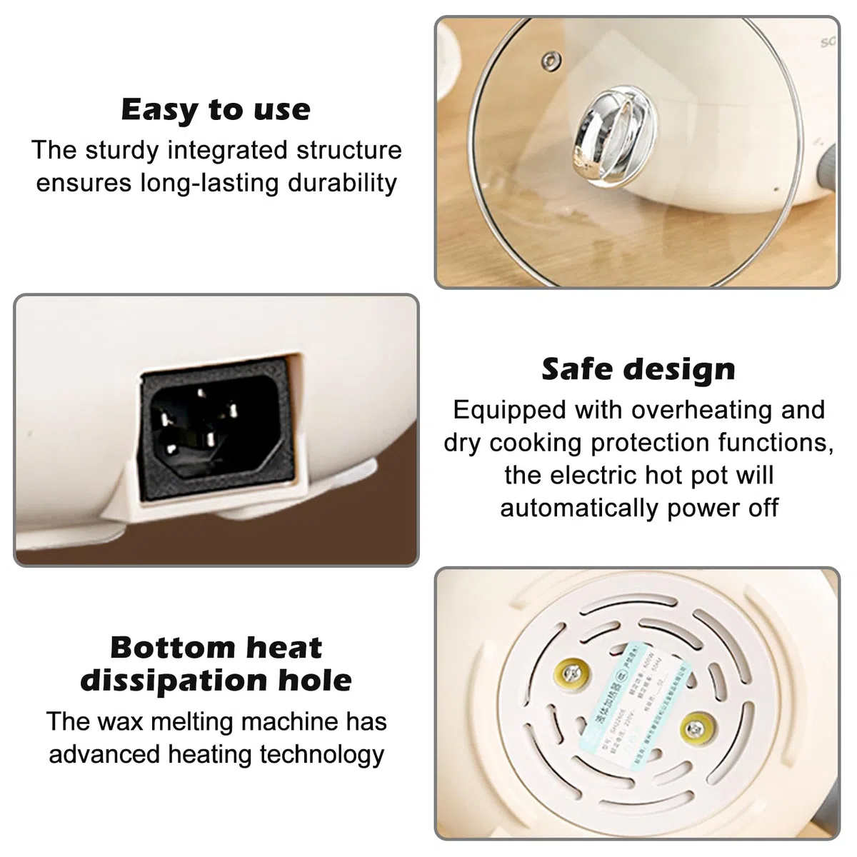 Elektrischer Hot Pot Kochtopf, Elektrische Hot Pot Topf 1,8 L, Elektrischer Kochtopf, Antihaft Mini Elektropfanne, Schneller Ramen Kocher Für Zuhause Büro Schlafsaal, Doppelte Feuerkontrolle