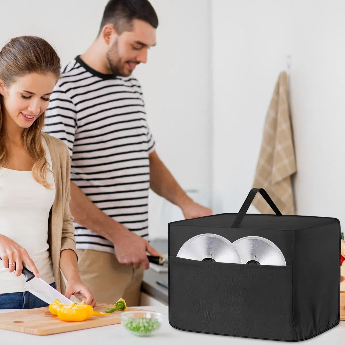 Allesschneider-Abdeckung, Küchenabdeckung für Allesschneider | Wasserdichte, staubdichte Geräteabdeckung für Fleischschneider - Spritzwassergeschützte kleine Organizer-Tasche, Küchenzubehör-Schutzhüll