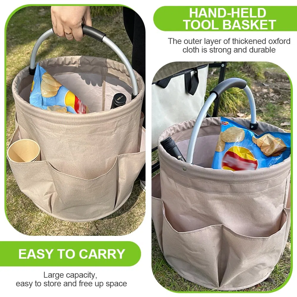 Putzmittel Organizer Tragbar 17 L,Reinigungstasche,SZMK Putzkorb Organizer Mit Griff,Putztasche Faltbar,Putzmittel Aufbewahrung,Behälter für Putzutensilien,Cleaning Caddy für Garten,Badezimmer