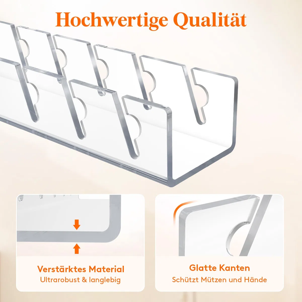 Lifewit Cap Halter, 3 Stück Kunststoff Kappen Organizer, Cap Aufbewahrung Fasst 21 Hüte, Desktop Cap Halterung, Kappenhalter für Schlafzimmer, Kleiderschränke, Kommoden und Wände, Transparente
