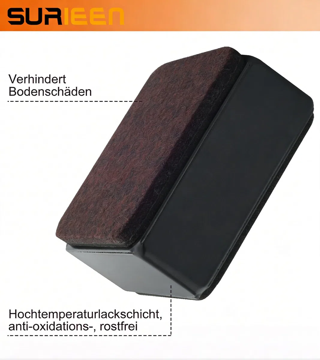 4 Stück Karbonstahl Möbelerhöhung 3 cm Hoch, Selbstklebende Möbelerhöhung, 60x32mm, Möbelfüße zum Kleben, Möbelerhöher für Sofa Couch Tisch Schrank Bett Schreibtisch Erhöhung (Schwarz/Quadrat)