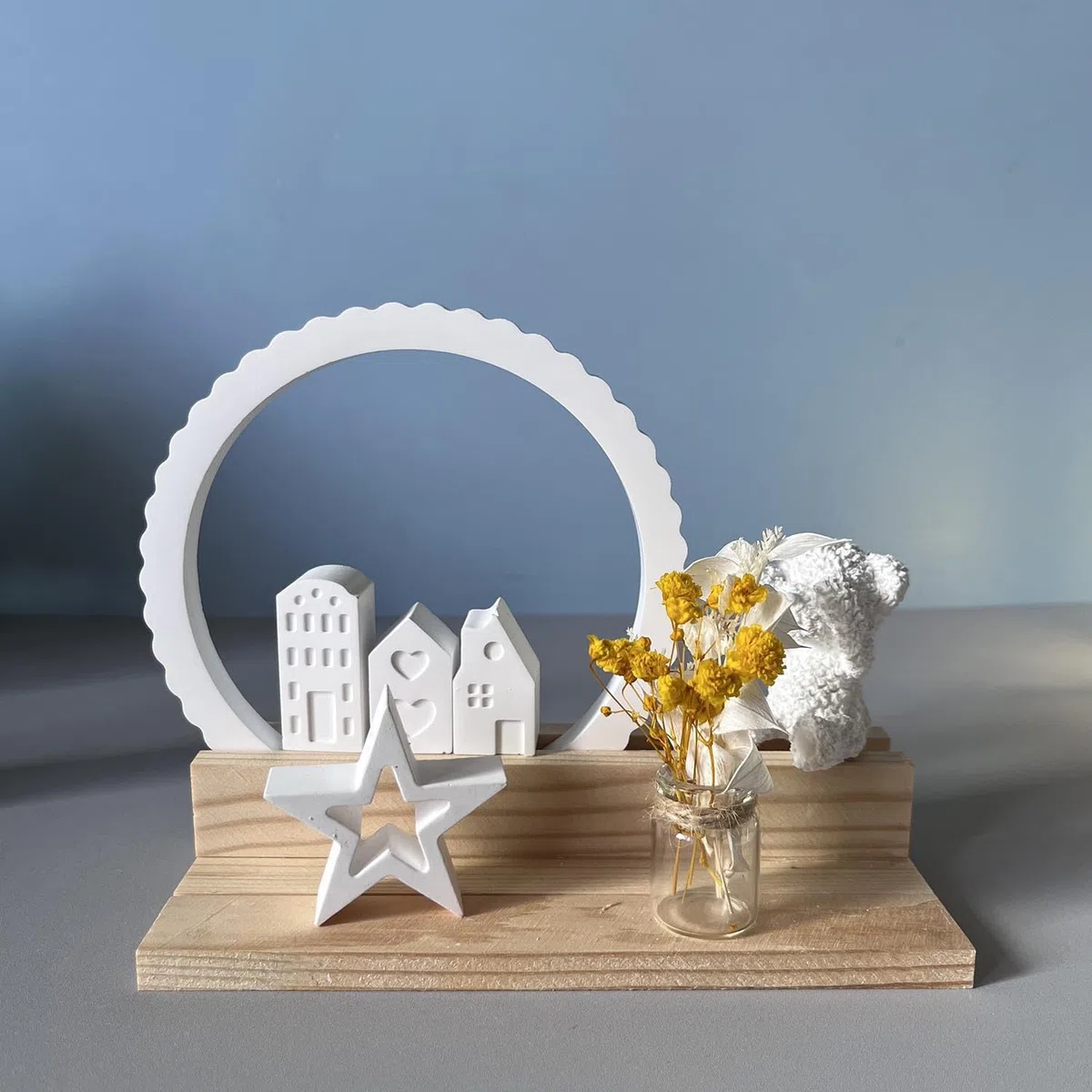 Silikonformen Gießformen Anhänger, 5 Stück Rund Silikonform Anhänger Rund Gipsform zum Gießen Gießformen Silikon Ring Giessform Silikon Silikonform Weihnachten für DIY