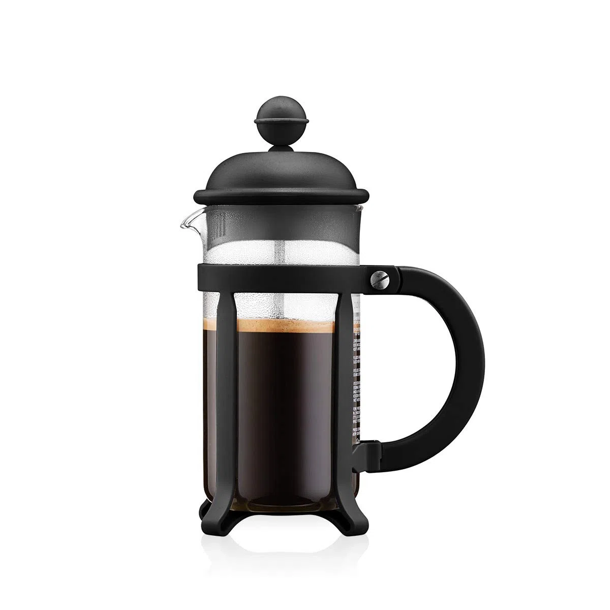 Bodum 1903-01 Java Kaffeebereiter, 3 Tassen, 0,35 L, Mehrlagig, schwarz, 7,5 x 13,5 x 18,9 cm, 6 Einheiten
