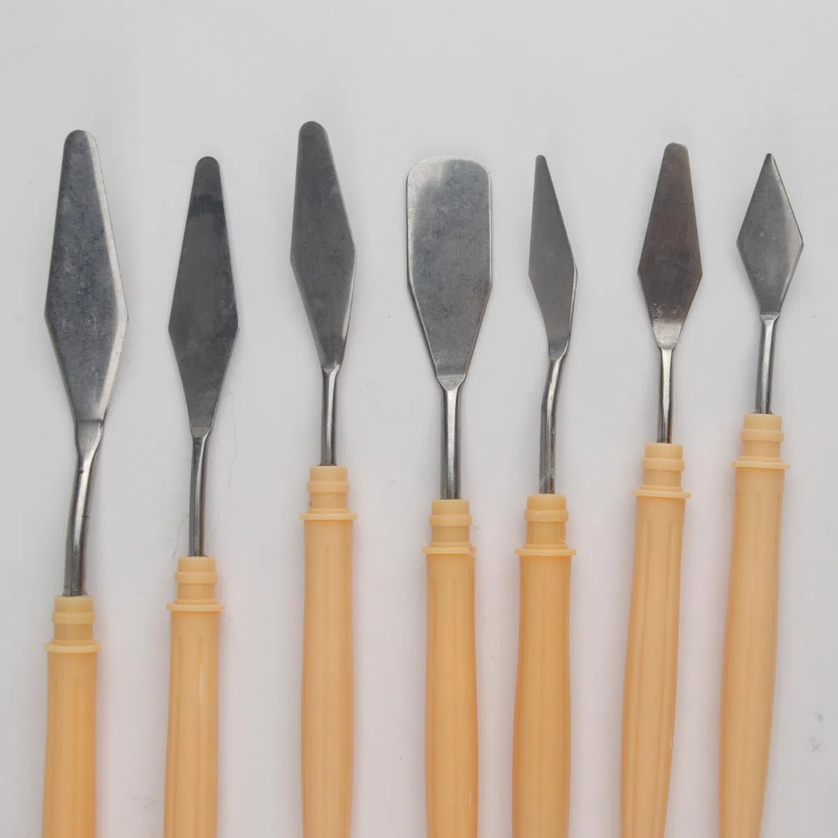 9 Stück Spachtel Acrylmalerei,Farbmesser Palettenmesser für Acrylfarbe,Metallmesser mit Holzfarbe Holzgriff,für Ölmalerei,Farbmischung,Künstlerbedarf