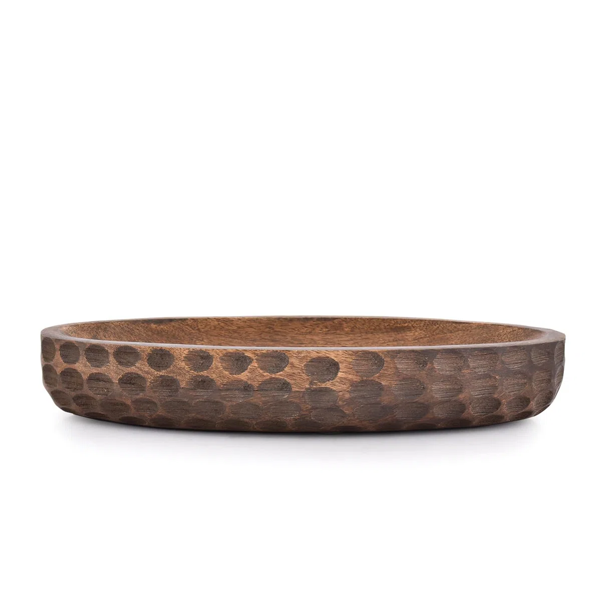Samhita Dekorative Schale aus Mangoholz, Heimdekoration, Heimdekoration, Tafelaufsatz, Bauernhaus, Land, Restaurant, Café (35,6 x 15,2 x 5,8 cm)