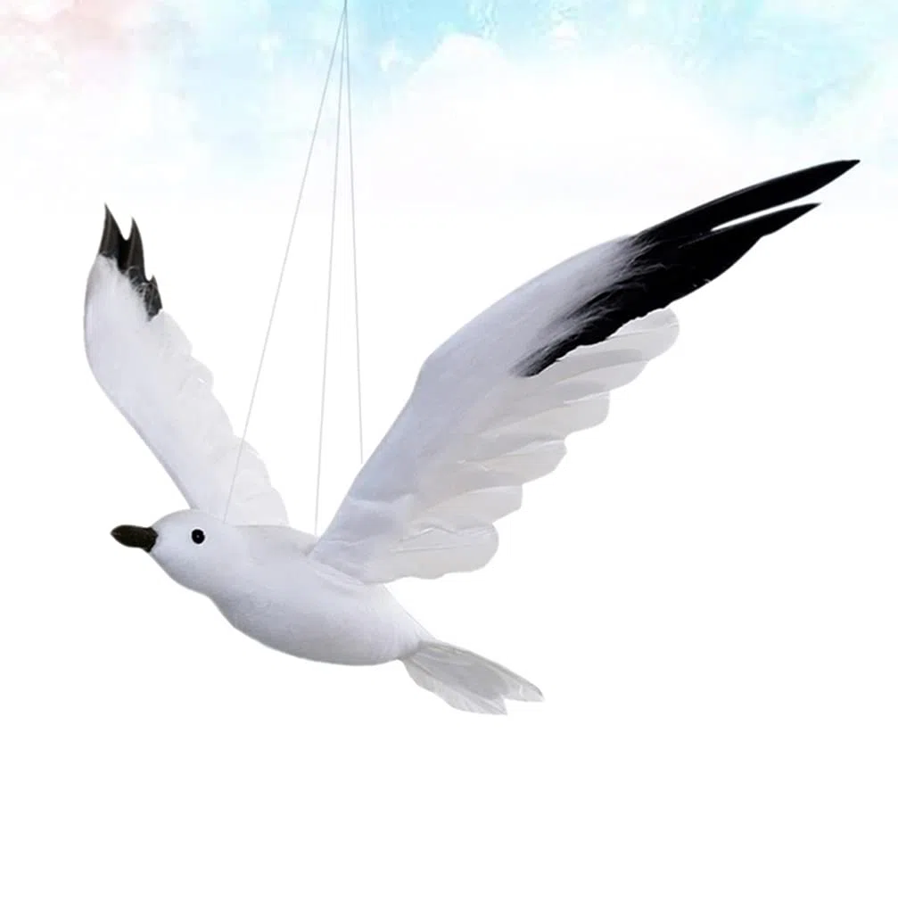 Gadpiparty Hängende Möwen Fliegender Vogel Mobile Schaumstoff Weißer Vogel Hängende Verzierung für Decke Kinderzimmer Garten Balkon Party Hochzeit Möwe Größe L