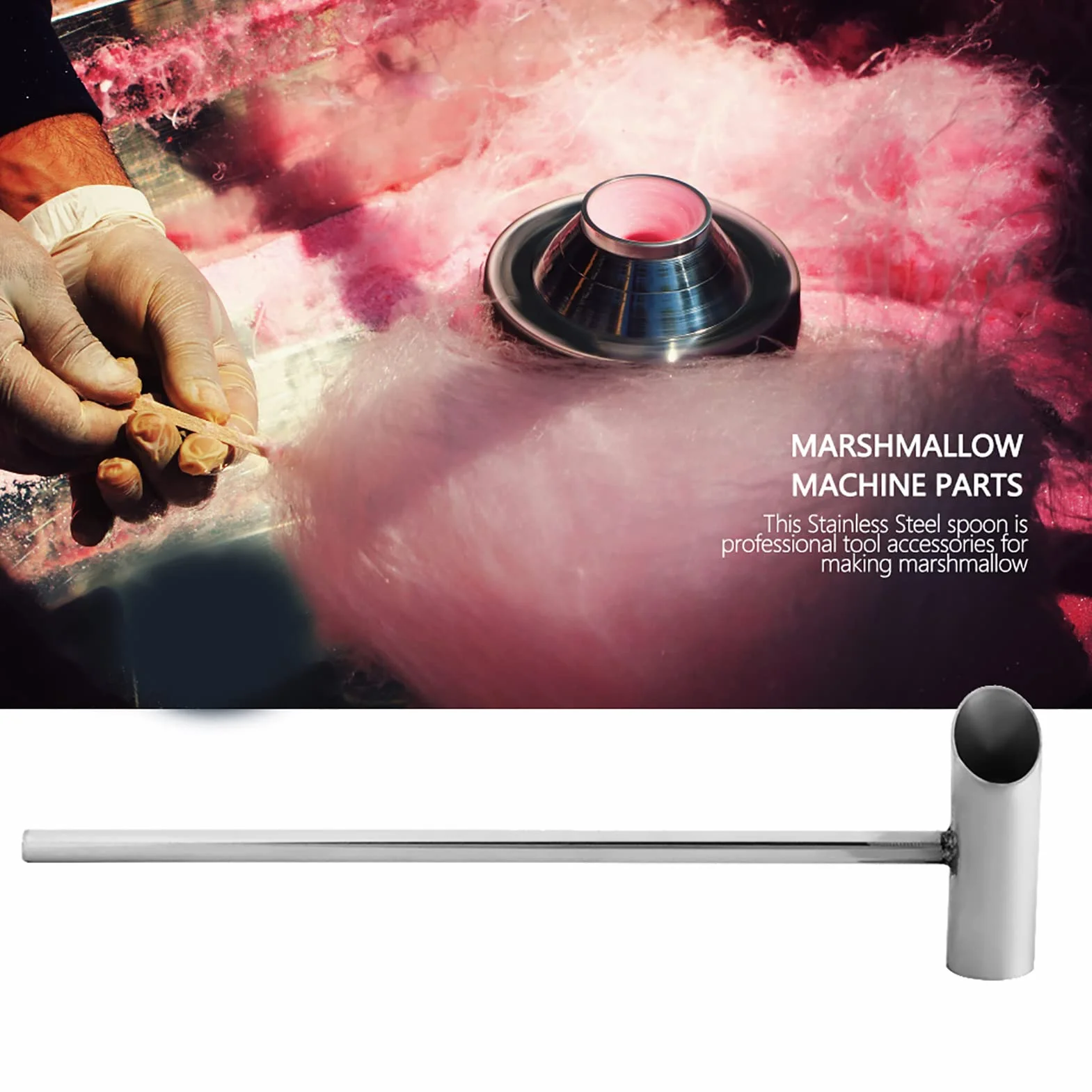 29cm Edelstahl Zuckerwatte Löffel als Ersatzteil für Zuckerwattemaschine