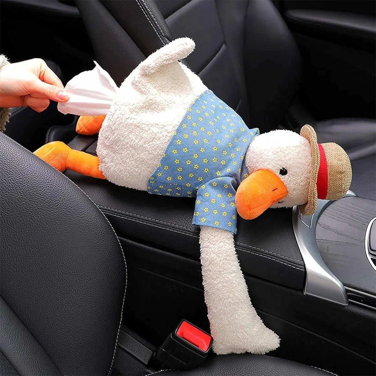 Auto Kopfstütze Tissue Box Auto Innen Zubehör Ente Muster Papier Fall Hängen Serviette Spender Hängen