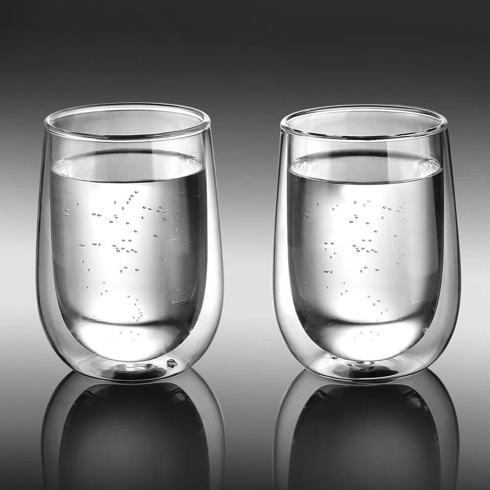glastal 350ml Doppelwandige Latte Macchiato Gläser Kaffeegläser 2er Set | Borosilikatglas, Doppelwandige Kaffeetassen, Geeignet für Cappuccino Latte Macchiato Tee EIS Milch Bier Saft Eistee