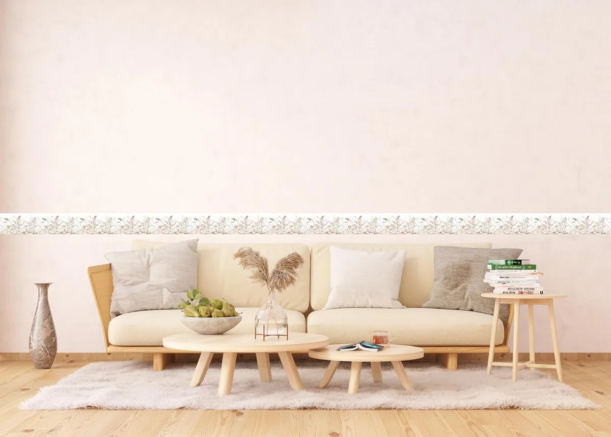 AG Design Selbstklebende Bordüre Blumen, AWB 8294 | Wasserfest Dekoration für Wände, Möbel, Tapeten, Wandverkleidungen und Türen, Folie, Mehrfarbig | Breite 500 cm x Höhe 13.8 cm