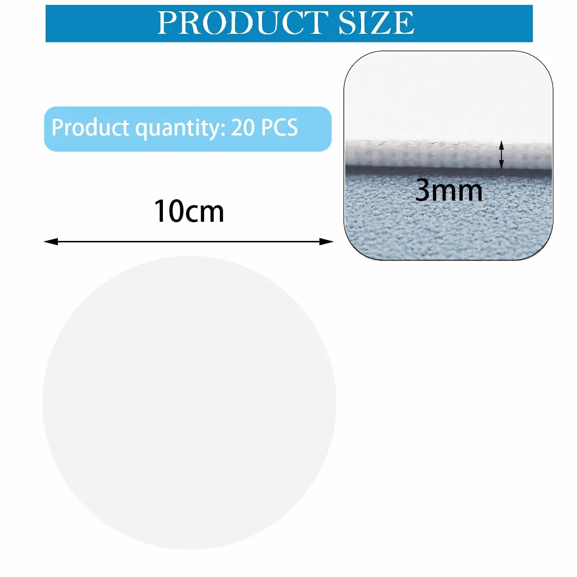 Leinwandplatten, Dujelixa runde 10 cm Durchmesser, gespannte Leinwand, vorgespannte Leinwandplatte, Leinwand zum Malen, geeignet für Ölgemälde, Acrylmalerei, Aquarellmalerei (20er-Packung)