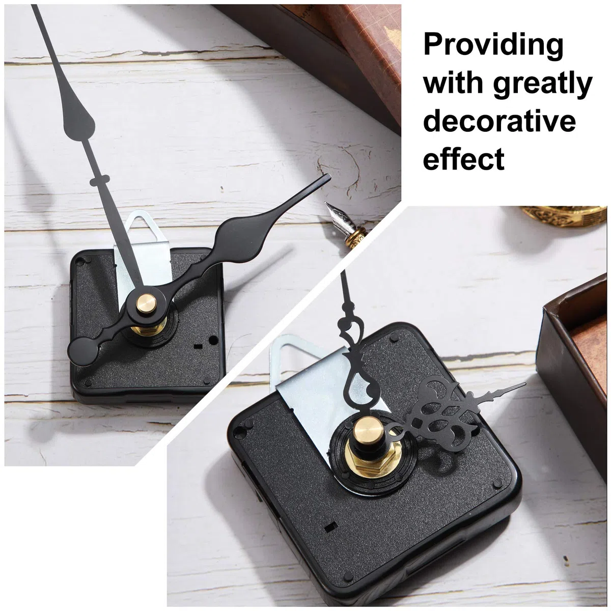 6 Stücke Quarz Uhrwerk Mechanismus uhrwerk für wanduhr uhrwerk mit zeiger mit 6 Paaren Verschiedene DIY Uhrzeiger Batteriebetriebene Ersatzteile Ersatz Motor Kits (13 mm/ 0,5 Zoll)