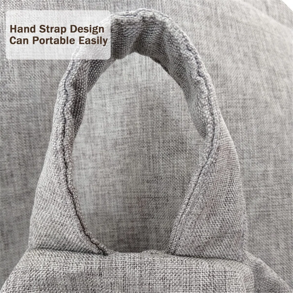 Highdi Sitzsack für Erwachsene Indoor Outdoor Sitzkissen Waschbarer Weicher Flauschiger Sofabettbezug Ohne Füllung Gartenkissen Bodenkissen für Wohnzimmer Gaming (Dunkelgrau,100x120cm)