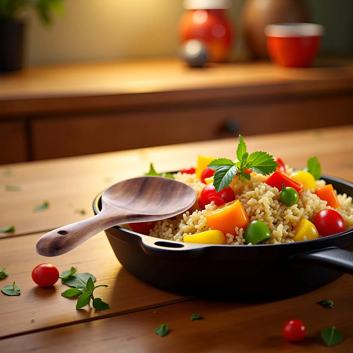 Reislöffel aus natürlichem Holz, antihaftbeschichtet, Reisschaufel, Reis-Servierlöffel, Reisspatel für Reis, Kartoffeln, Salate, 17,8 cm, Servierutensilien für Küche und Esszimmer, Servierlöffel,