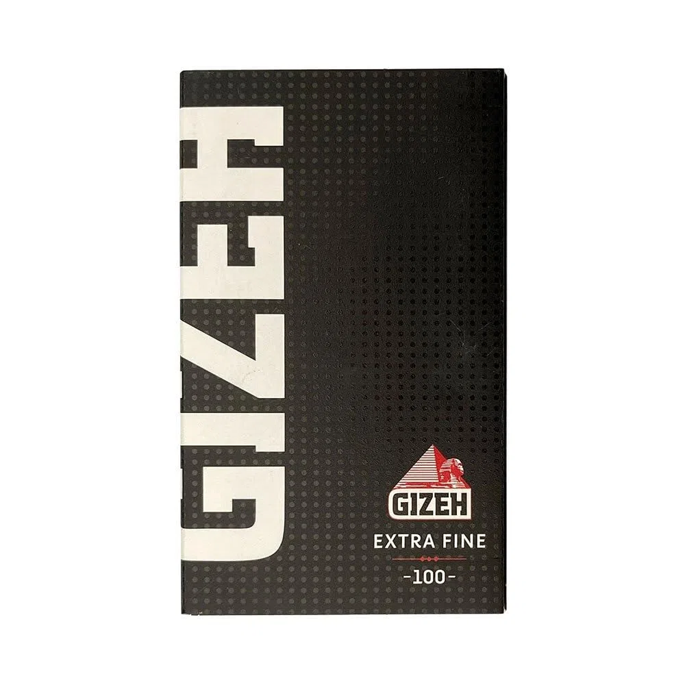 GIZEH BLACK Extra Fine Papers – Extra dünne Blättchen zum Selbstdrehen - Packung mit Magnetverschluss, recyclebar - 20er Pack á 100 Premium Paper (14 g/m²)