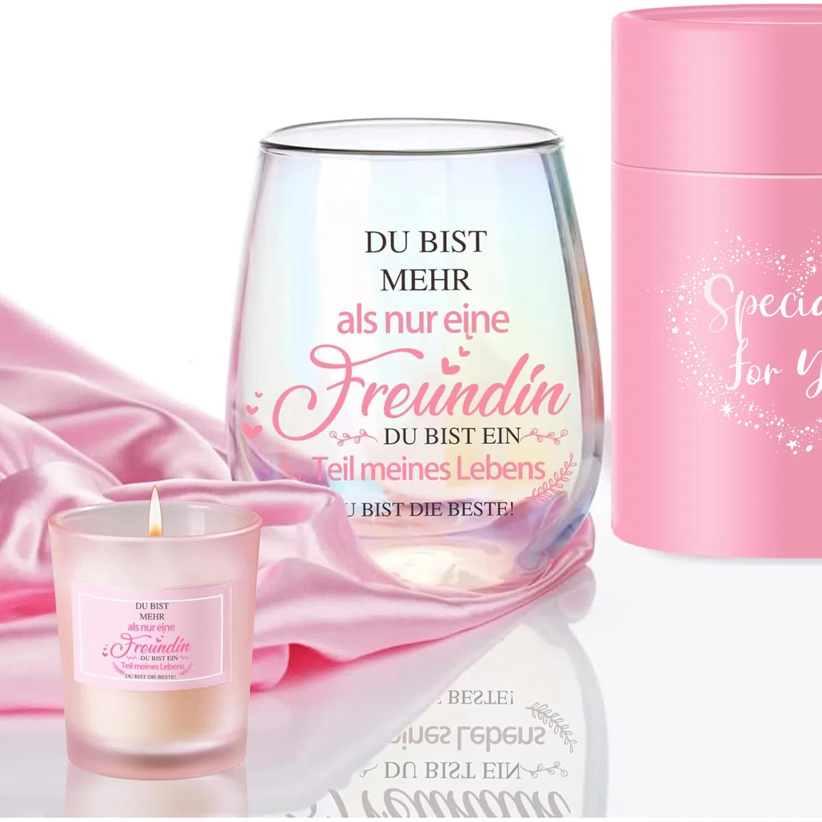 Geschenke für Freundin Frauen Weingläser Geburtstagsgeschenk für Frauen Personalisierte Geschenke für Beste Freundin Dankeschön Geschenk Freundschaftsgeschenke Weihnachten 480ml