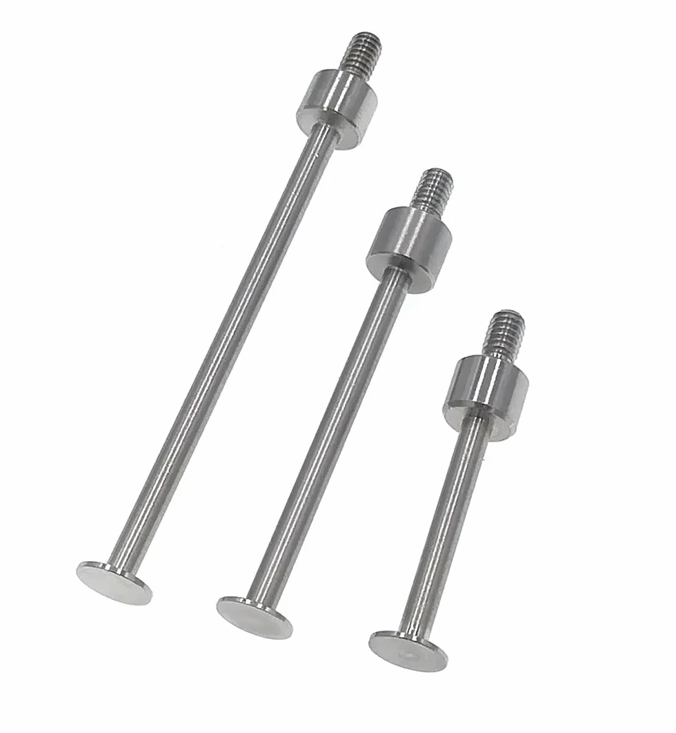 SUXING Messeinsätze für Messuhren, Durchmesser 5 mm,Dicke 0.4mm, Gewinde M2.5, plan