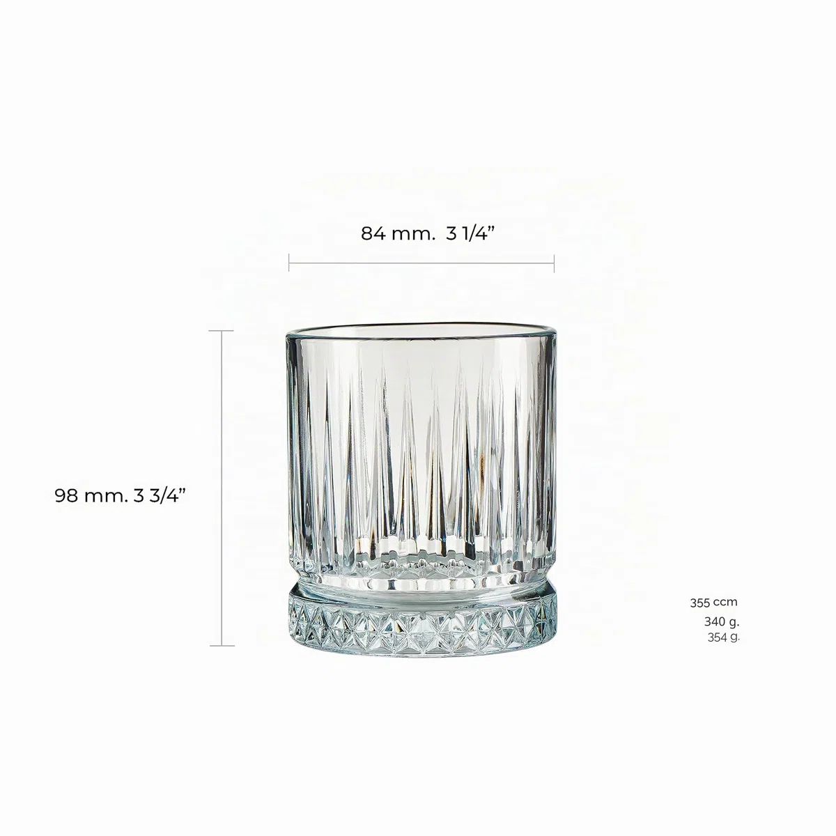 Pasabahce Exklusives Whiskey- und Cocktailgläser, 4er-Set, hochwertige altmodische Gläser, hochwertige Scotch-, Bourbon-, Likör-, Rumgläser, 333 ml, perfekt für Partys, Geschenke