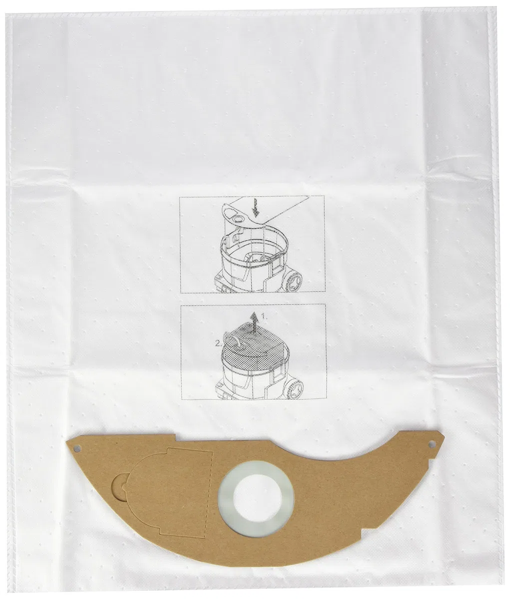 Kärcher Original Vliesfiltertüten, 5 Stk, für Kärcher Nass-Trockensauger NT 22/1, reißfest, weiß