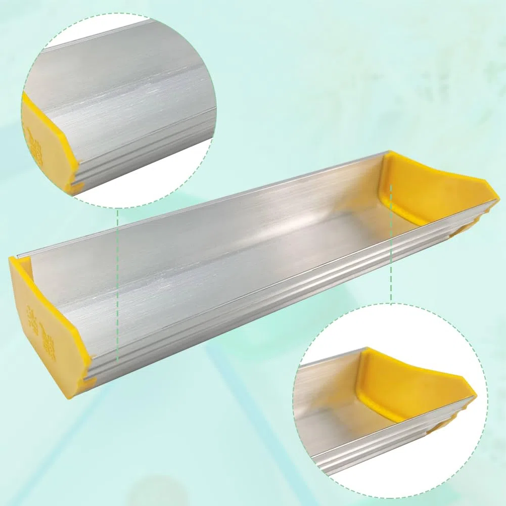 GORGECRAFT 2 Größen Emulsion Scoop Coater 4 Zoll 8 Zoll Aluminiumlegierung Dual Edge Screen Coating Scoops Werkzeug Für Siebdruck, Gelb