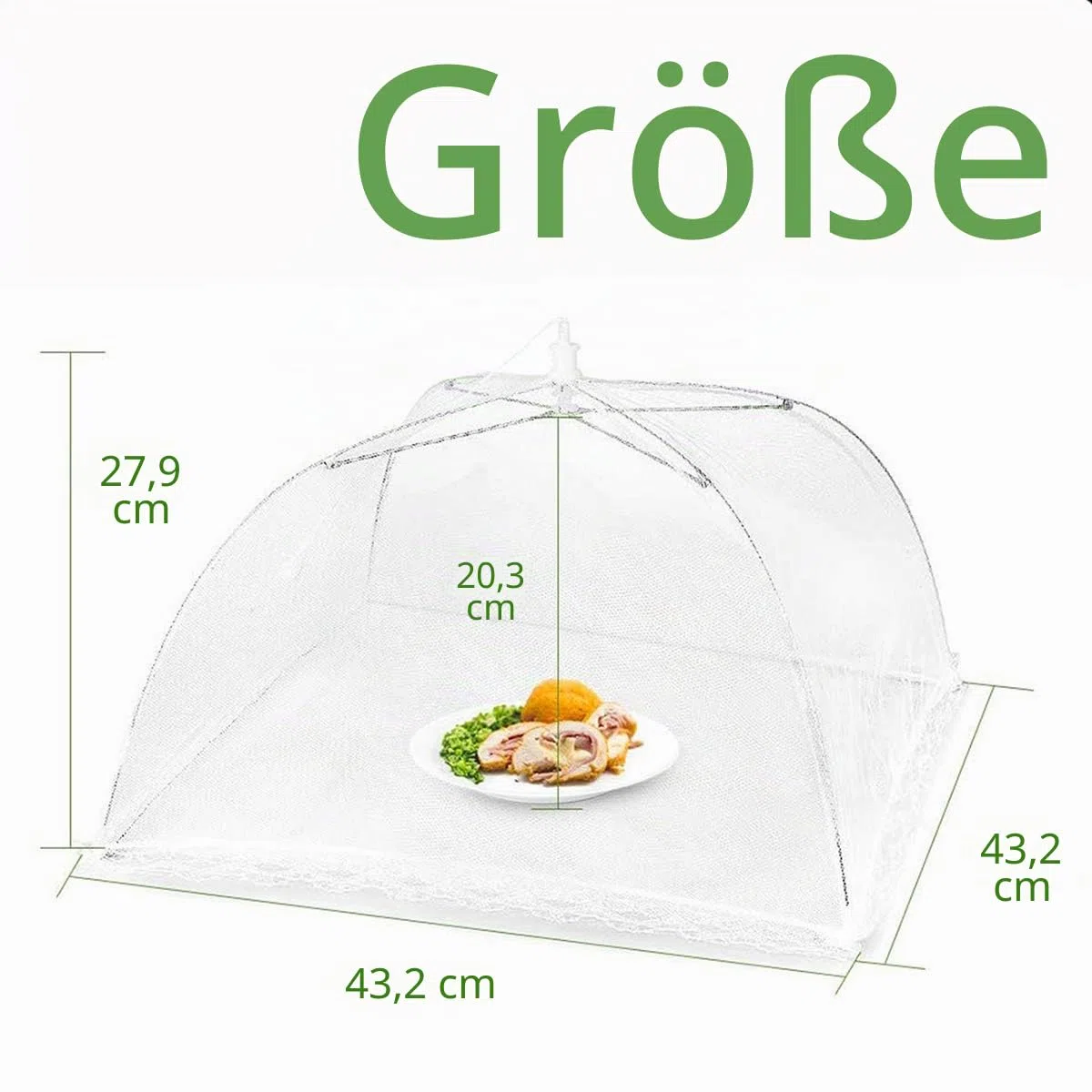 Annhao 8er Set Fliegenhaube Lebensmittel, Wiederverwendbare Abdeckhauben für Lebensmittel, Faltbare Fliegenschutz Essen Pop-Up, Hält Fliegen, Insekten und Mücken fern, Insektenschutz Indoor & Outdoor