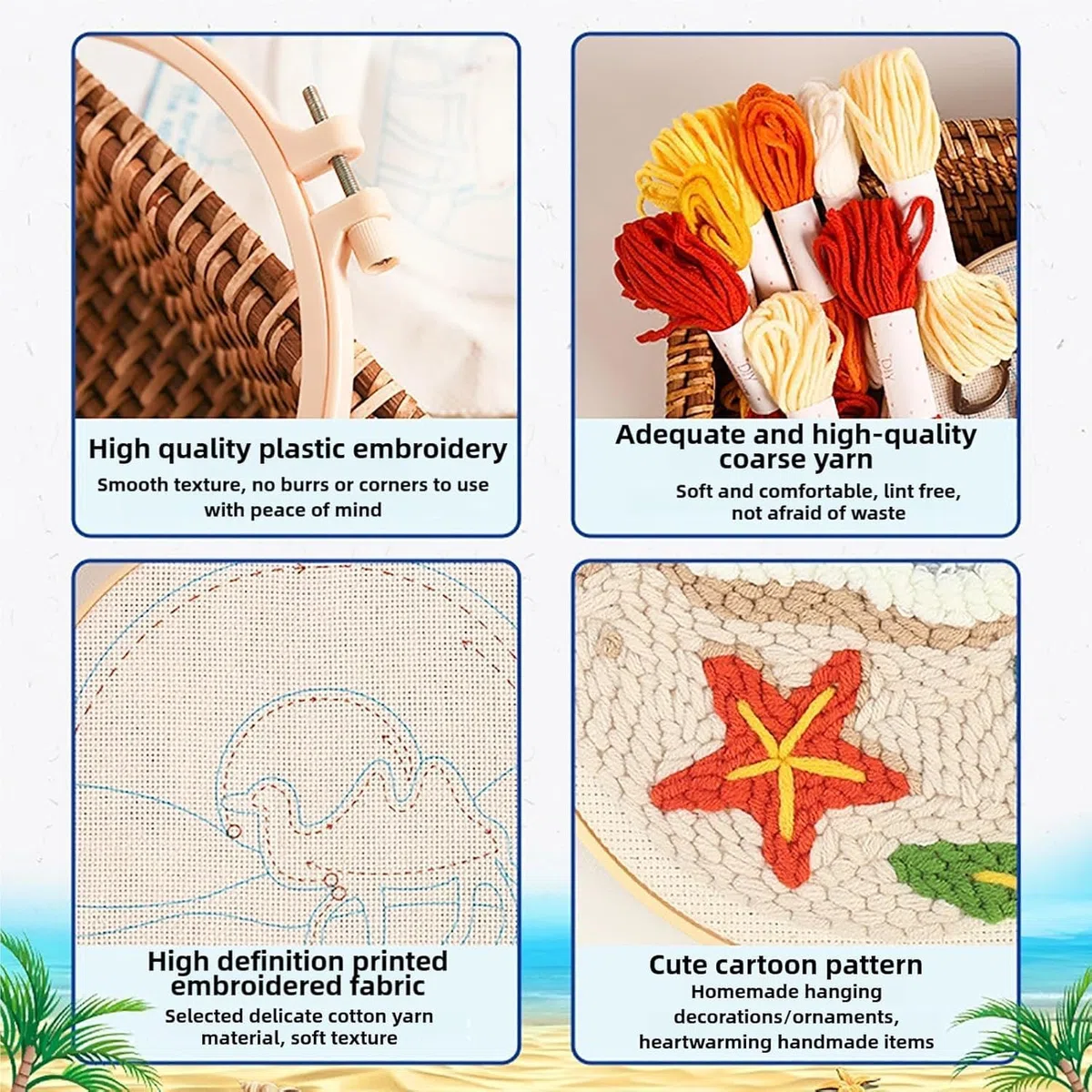 Productcaff Stanznadel-Set für Anfänger, Nadelstanzer, Starter-Kits mit Schaf-Muster, Stanzstich-Set für Kinder und Erwachsene, DIY-Kunsthandwerk, perfekt für Festival-Dekorationen und Geschenke
