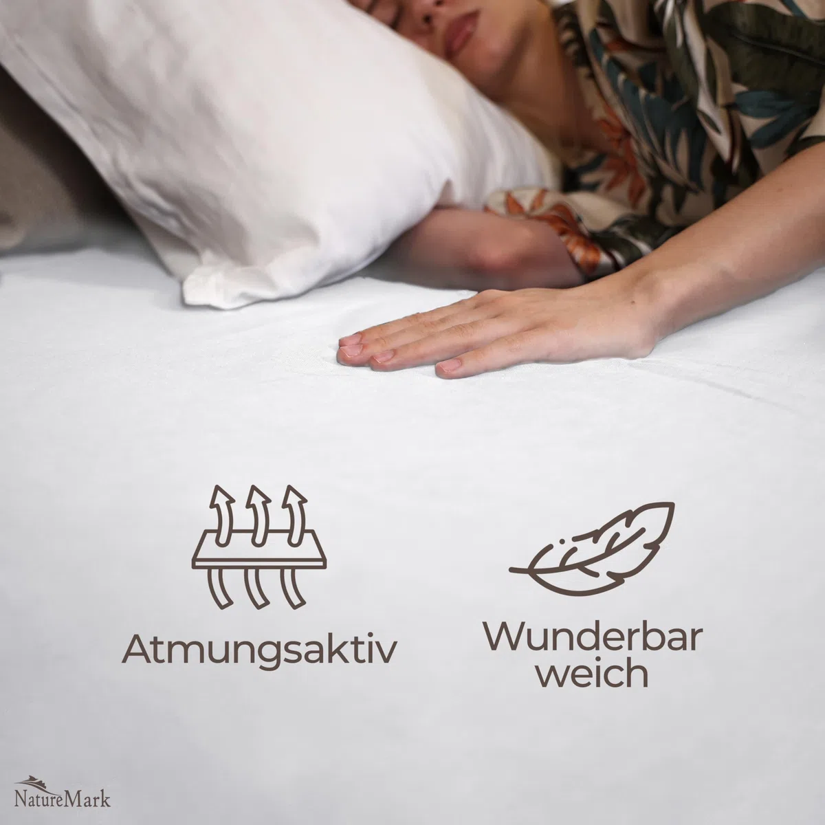 Green Mark Klassische Bettlaken – 2er Set Flache Laken aus 100 % Baumwolle, ohne Gummi, hautfreundlich, pflegeleicht, bei hohen Temperaturen waschbar - Weiß - 150 x 250 cm