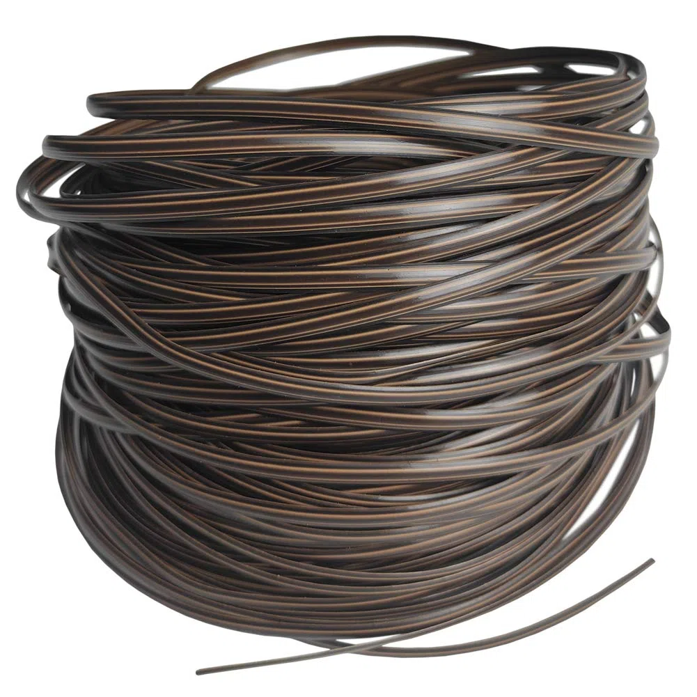 RNY Rattan-Korb, Polyethylen-Kunststoff, Rattan-Geflecht für Reparatur, Rattanstuhl, Tischkorb, Kaffeebraun, Breite 6 mm, 91,4 m