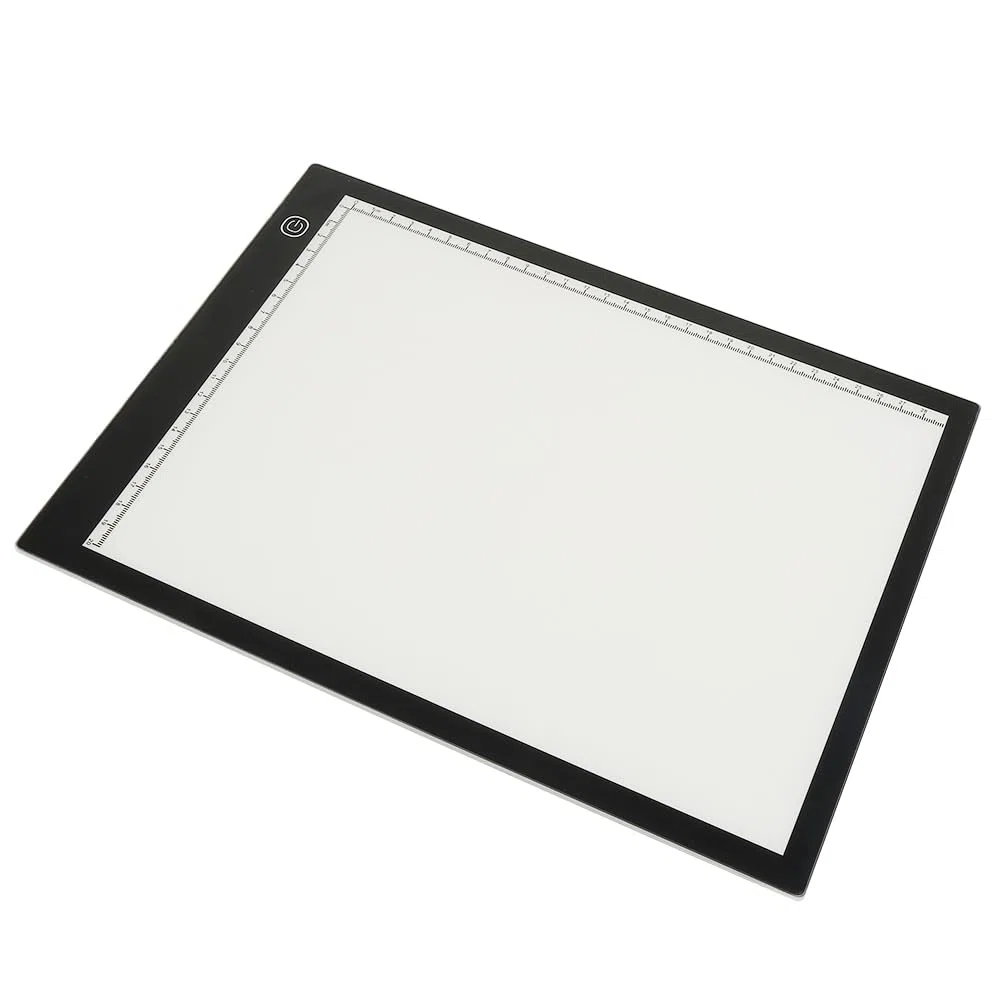 Leuchttisch A4 LED Licht Pad magnetischer Leuchtkasten dimmbares Zeichenbrett mit USB Kabel Copy Board zum Zeichnen Malen Skizzieren Animation Kopieren, 35,5 x 23,5 x 0,4 cm (A4 mit Skala)