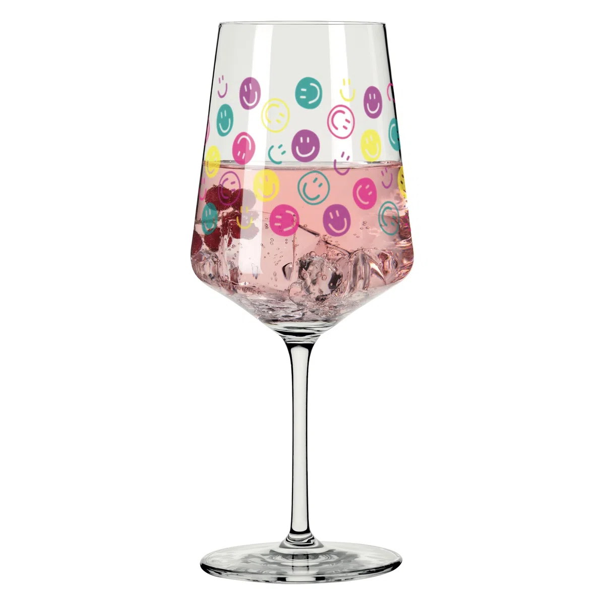 RITZENHOFF 8142004 Cocktailglas 544 ml - Serie Feel Good - 1 Stück mit Smiley-Dekor - Made in Germany