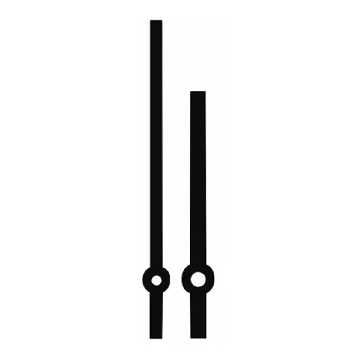 SELVA Zeigerpaar Euronorm, Balken, schwarz, Minutenzeiger-Länge 80 mm