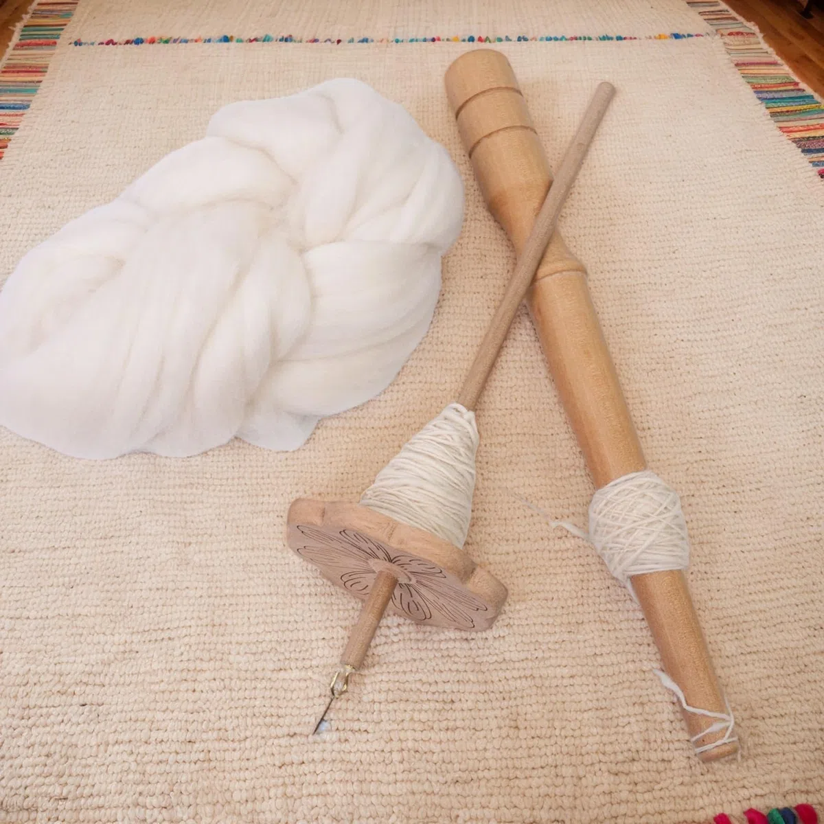 Zasdvn Hölzerne Handspindel, Spindel Mit Oberem Wirtel, Handwerkswerkzeuge Für Nähen Häkeln Stricken Weben Projekte