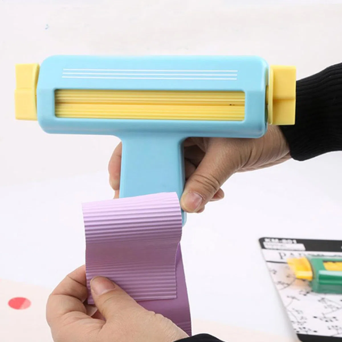 Papiercrimpzange für Bastelarbeiten, aus Wellpapier, geeignet für Karton, Kunsthandwerk