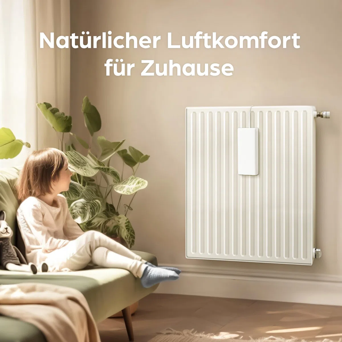 Luftbefeuchter Heizkörper aus Keramik - 4er Set mit Flexiblem Aufhängehaken - Optimale Luftfeuchtigkeit - Energiesparend - Effektive Feuchtigkeitsverteilung
